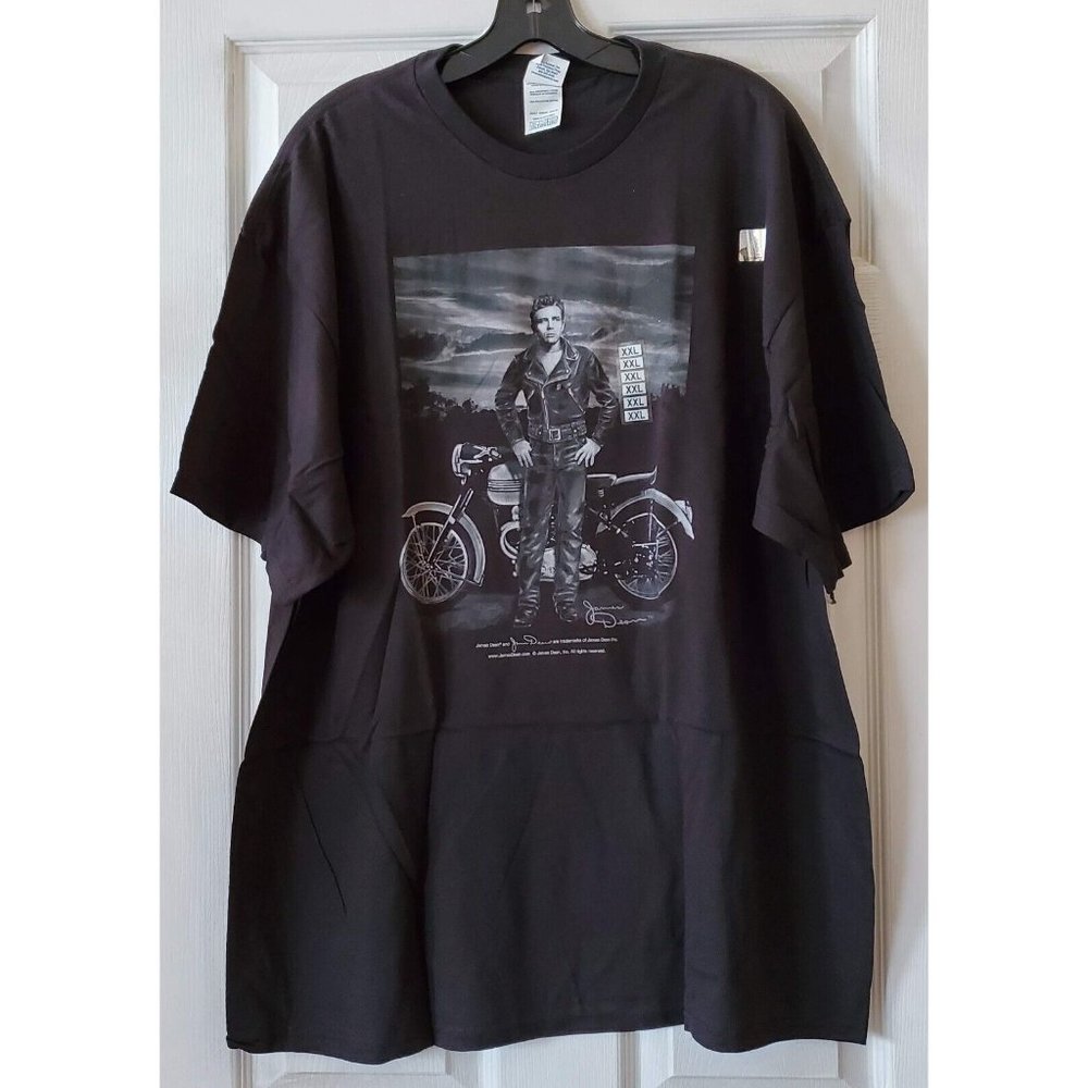 VTG AUTHENTIC LICENSED JAMES DEAN HARLEY DAVIDSON BLACK SIGNATURE SHIRT M NWOT